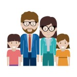 67272743-la-madre-y-el-padre-con-el-icono-de-los-niños-de-dibujos-animados-familia-relación-avatar-y-el-tema-de-la-