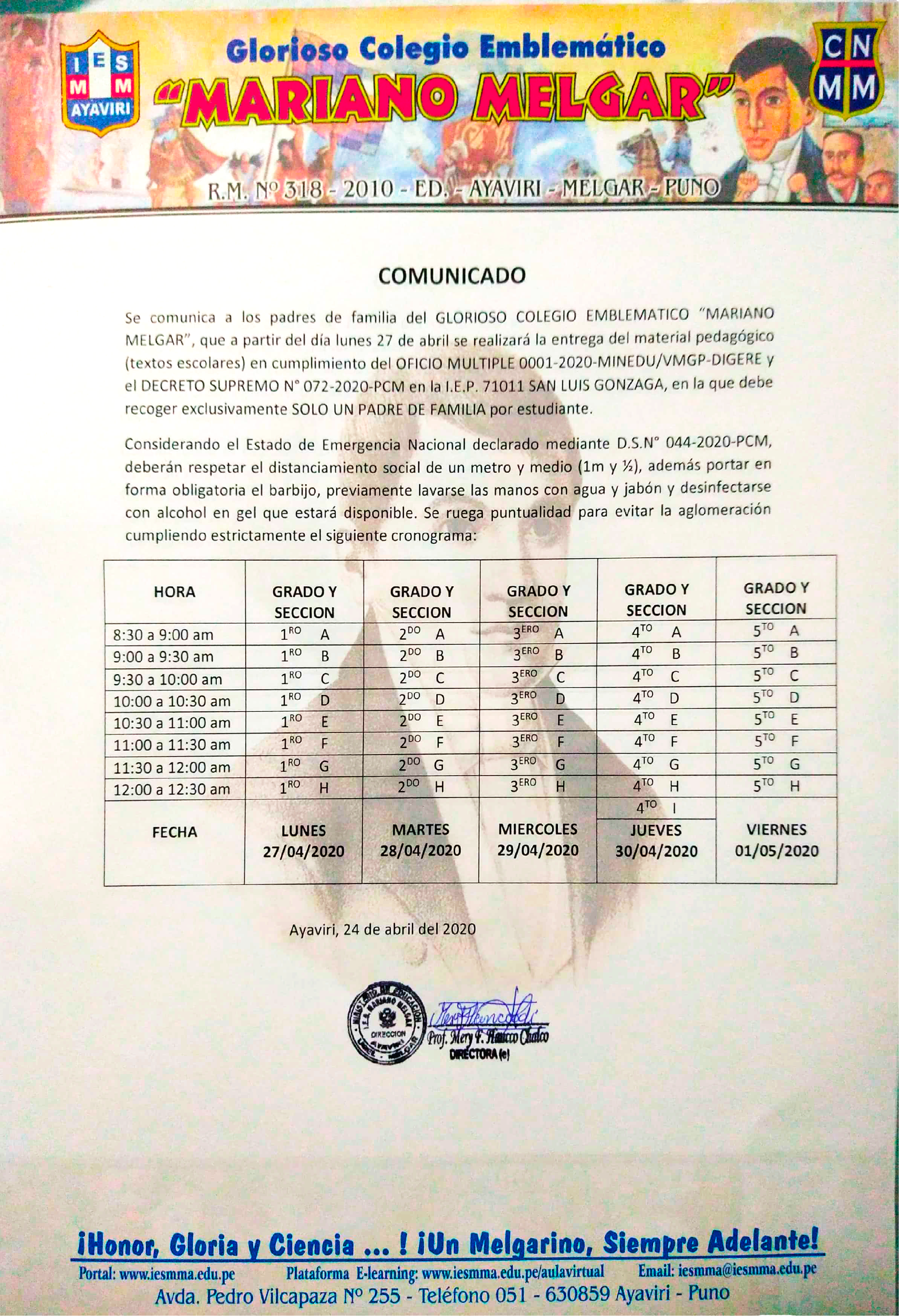 COMUNICADO